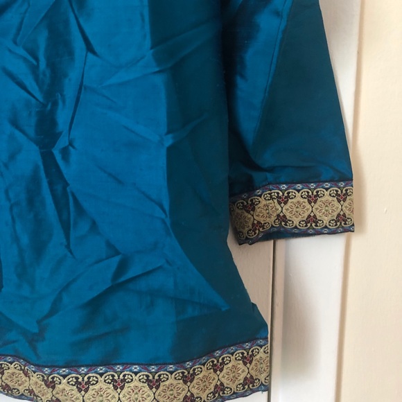 Silk Lore Button Down Shirt with Sleeveless Blouse - Picture 4 of 16